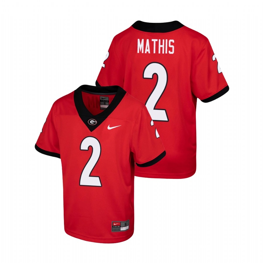Georgia Bulldogs Youth NCAA D'Wan Mathis #2 Red Game College Football Jersey EMO3649HO